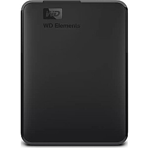 Ārējais HDD WD Elements Portable 1TB Melns (WDBUZG0010BBK-WESN)