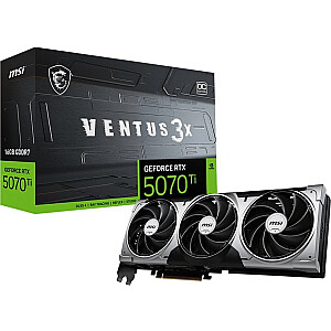 MSI GeForce RTX 5070 Ti Ventus 3X OC 16GB GDDR7 DLSS4 grafikas karte