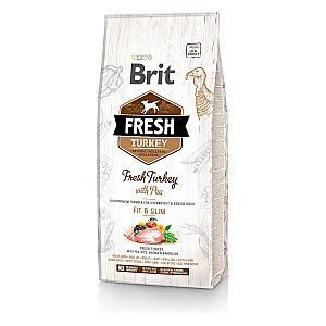 BRIT Fresh Turkey & Pea Fit & Slim - Сухой корм для собак с индейкой и горохом - 12 кг