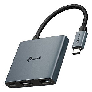 TP-Link UH3020C interfeisa centrmezgls USB Type-C 5000 Mbit/s pelēks