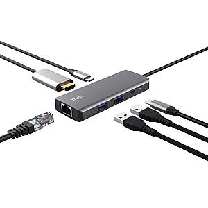 Trust Dalyx USB Type-C 1000 Mbit/s Серебристый