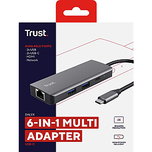 Trust Dalyx USB Type-C 1000 Mbit/s Серебристый