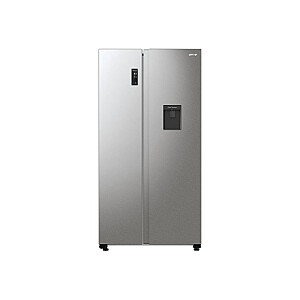 Gorenje ledusskapis | NRR9185EAXLWD | Energoefektivitātes klase E | Brīvi stāvošs | Blakus blakus | Augstums 178,6 cm | Bez sasalšanas sistēma | Ledusskapja tīrā ietilpība 355 L | Saldētavas tīrā ietilpība 192 L | Displejs | 38 dB | Pelēks