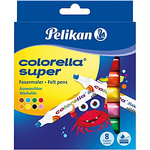 Pelikan Flomasteri Colorella Super 8 krāsas (804905)