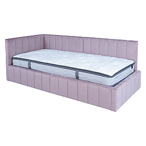 Gulta JASPER 90x200cm ar matraci HARMONY DUO, violetī rozā