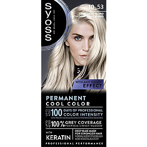 SYOSS Permanent Cool Color matējošā krāsa matiem 10-53 Auksti Gaiši Blond