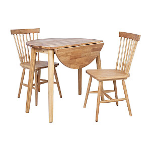 Dining set BIRKA wit 2 chairs