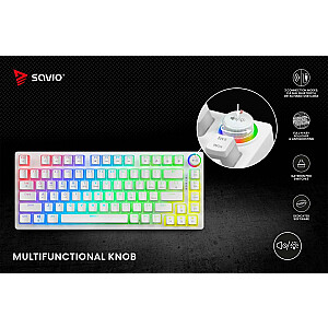 Bezvadu mehāniskā tastatūra PHENIX WHITE Gateron Red Pro, Pudding