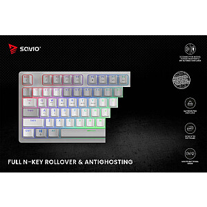 Bezvadu mehāniskā tastatūra PHENIX WHITE Gateron Red Pro, ABS