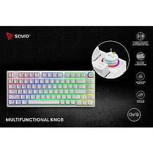 Bezvadu mehāniskā tastatūra PHENIX WHITE Gateron Red Pro, ABS