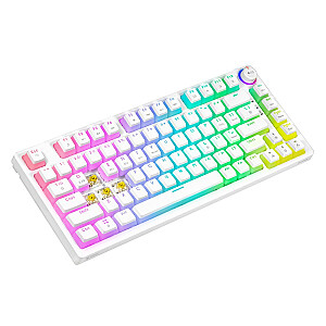 Bezvadu mehāniskā tastatūra SAVIO PHENIX WHITE Gateron Yellow, Pudding