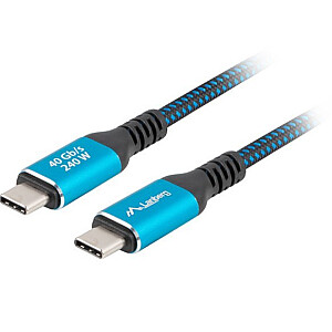 USB-C кабель M/M USB4 1.5M 240W 60HZ черно-синий