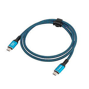 USB-C кабель M/M USB4 1.5M 240W 60HZ черно-синий