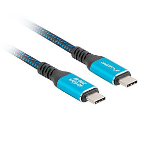 USB-C кабель M/M USB4 1.5M 240W 60HZ черно-синий