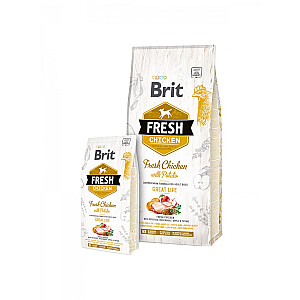 Brit Fresh 12 кг Взрослый Яблоко, Гречка, Курица, Картофель