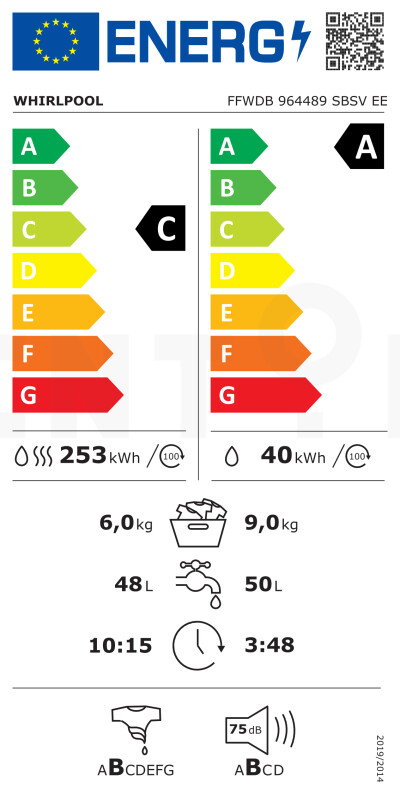 Veļas mašīna Whirlpool FFWDB 964489 SBSV EE