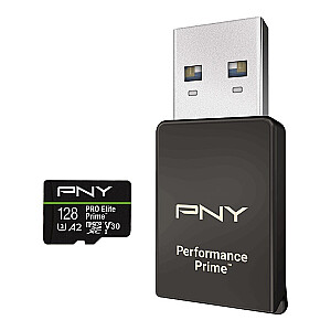 Elite Prime microSDXC atmiņas karte 128GB + SD adapteris + USB-A lasītājs