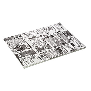WRAP&GO BURGERU PAPĪRS 28X34CM 1000 LOKSNES, AVĪZES DIZAINS, BALTS PAPĪRS 3.42KG/IEP, WAS