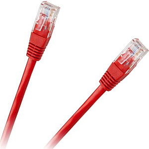 PATCHCORD CAT.6 UTP 1.5M SARKANS FLUKE PĀRBAUDĪTS LANBERG 10-IEPAKOJUMS