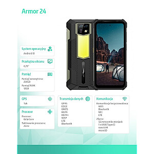 Smartphone Armor 24 4G 12/256GB IP69K Черный