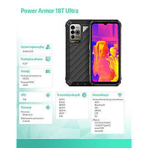 Смартфон Power Armor 18T Ultra 5G 12/512GB IP69K Черный