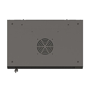 Настенный монтажный шкаф 19" 4U 540x350 черный с стеклянными дверцами (в разобранном виде)