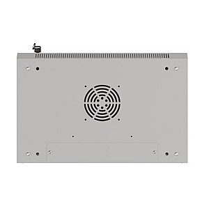 Настенный монтажный шкаф 19" 6U 540x350 серый с стеклянными дверцами (в разобранном виде)