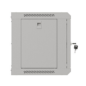 Настенный монтажный шкаф 19" 6U 540x350 серый с стеклянными дверцами (в разобранном виде)