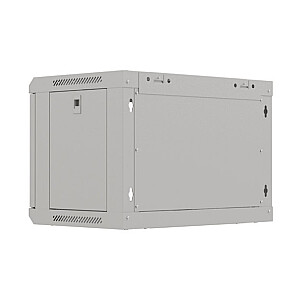 Настенный монтажный шкаф 19" 6U 540x350 серый с стеклянными дверцами (в разобранном виде)