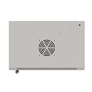 Настенный монтажный шкаф 19" 6U 540x350 серый с стеклянными дверцами (в разобранном виде)