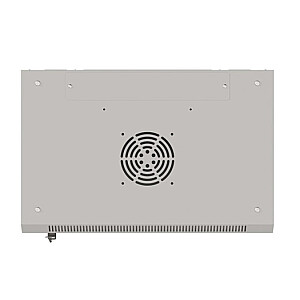 Настенный монтажный шкаф 19" 9U 540x350 серый с стеклянными дверцами (в разобранном виде)