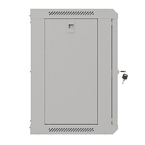 Настенный монтажный шкаф 19" 9U 540x350 серый с стеклянными дверцами (в разобранном виде)