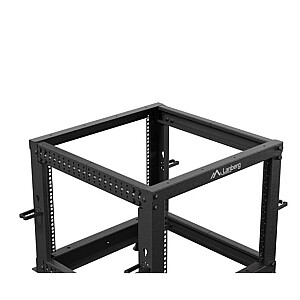 Открытая стойка 19'' 9U 600x600-1100 регулируемая черная