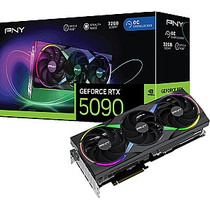 Видеокарта PNY GeForce RTX 5090 ARGB EPIC-X RGB Разогнанная 32GB GDDR7 (VCG509032TFXXPB1-O)