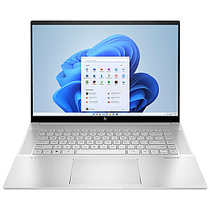 HP ENVY 16-H1055CL Intel® Core™ i7 i7-13700H klēpjdators 40.6 cm (16") WQXGA 32 GB DDR5-SDRAM 2 TB SSD NVIDIA GeForce RTX 4060 Wi-Fi 6E (802.11ax) Windows 11 Home Sudrabs Jauns Pārpakots/Pārpakots