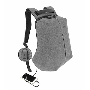 Рюкзак для ноутбука Tellur 15.6 Antitheft V2, порт USB, серый