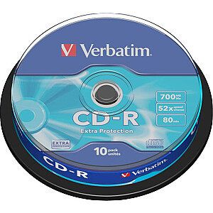 Verbatim CD-R 700 MB 52x 10 gabali (43437)