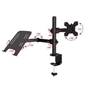 Monitoru statīvs 13-32 collas un klēpjdators 17 collas galda rotējošs