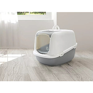 SAVIC Nestor Jumbo White-Grey – закрытый туалет для кошек – 66.5x48.5x46.5 см – 1 шт.