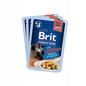BRIT Premium by Nature стерилизованные пакетики с соусом, смесь вкусов - влажный корм для кошек - 12x85г