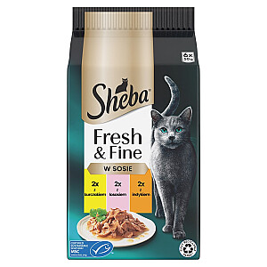 Sheba Fresh & Fine Мини мясные блюда в соусе 6 x 50г