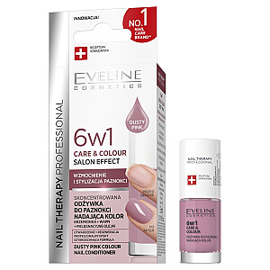 EVELINE Nail Therapy 6w1 Care & Colour koncentrēta nagu kopšanas un krāsas eļļa Dusty Pink 5ml