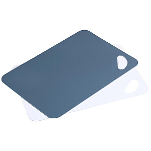 CUTTING BOARD SET 2PCS, 30x21x0.2CM, BLUE/WHITE, PP PLASTIC, Kesper