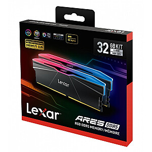 DDR5 ARES RGB atmiņa 32GB(2*16GB)/6000 CL26 melna