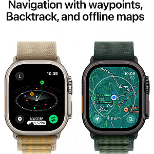 Watch Ultra 2 (2024) 49mm Melnais titāns/Melnais takas cilpa - M/L
