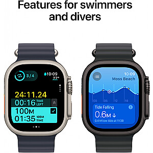 Watch Ultra 2 (2024) 49mm Melnais titāns/Melnais takas cilpa - M/L