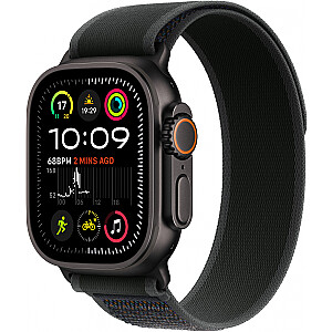 Watch Ultra 2 (2024) 49mm Melnais titāns/Melnais takas cilpa - M/L