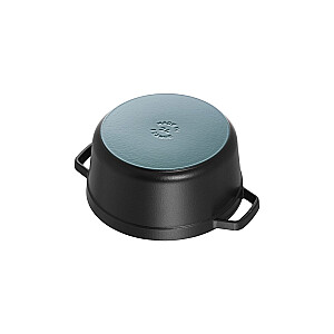 Staub apaļā čuguna sautēšanas panna - 3.8 l, melna