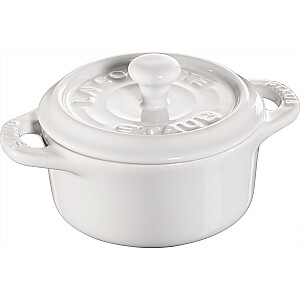 Staub Мини Кокотница Круглая - 200 мл, Белая