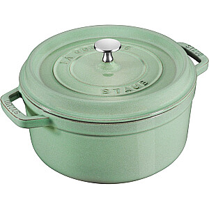 Staub apaļš čuguna katls - 2.6 l, piparmētra